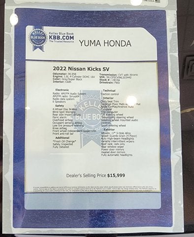 2022 Nissan Kicks SV