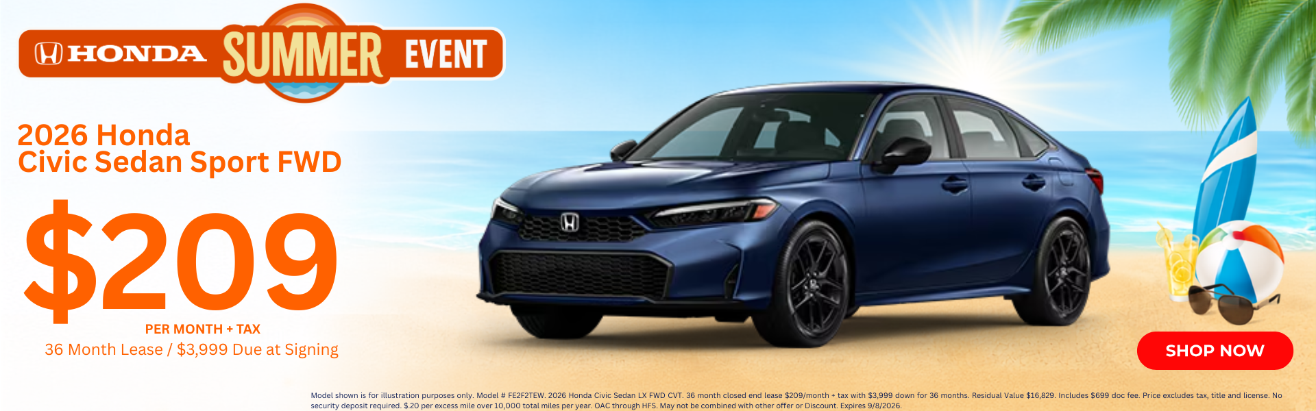 Best Honda Civic Lease Deals and New Specials near Imperial 