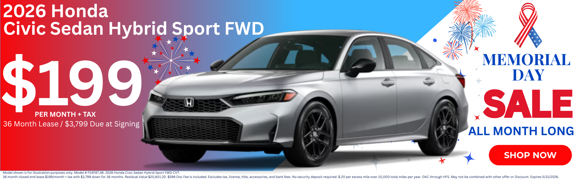 Best Civic Hybrid Lease Deals in Yuma
