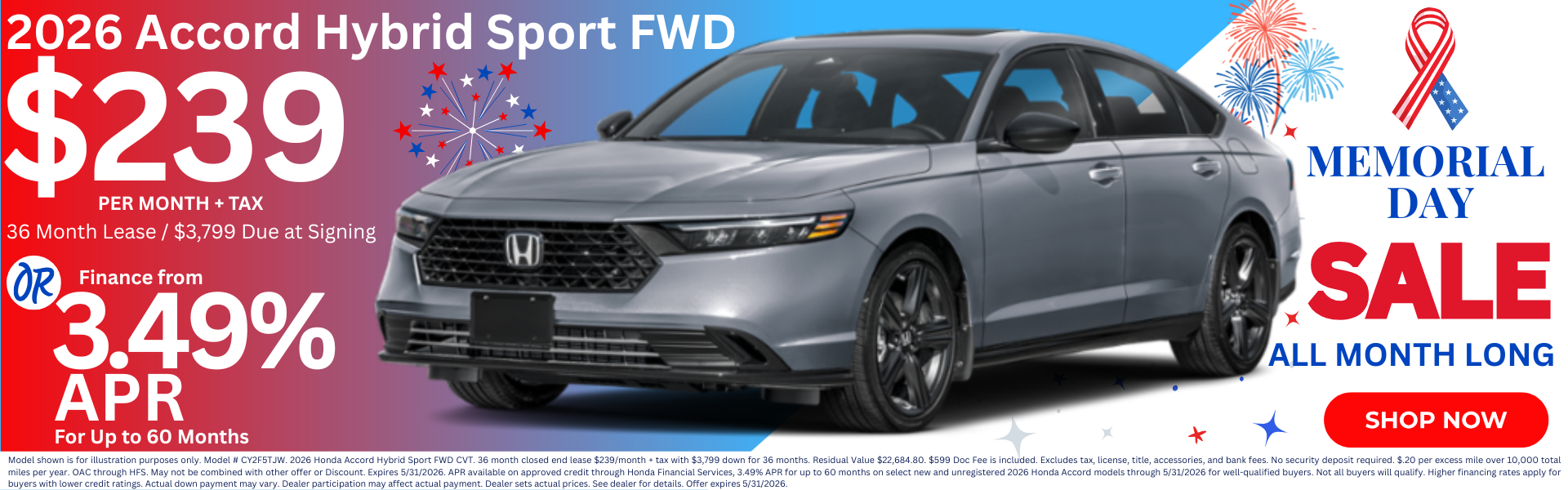 Best Accord Hybrid Lease Deals in Yuma